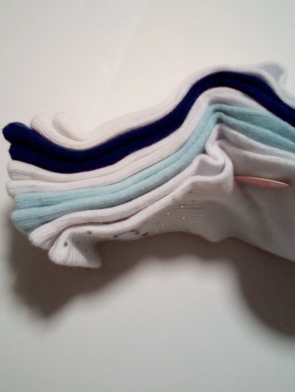 Juicy Couture Shortie Crew Socks 5 Pair Pack 1 Rhinestones 4 Solid White Blue